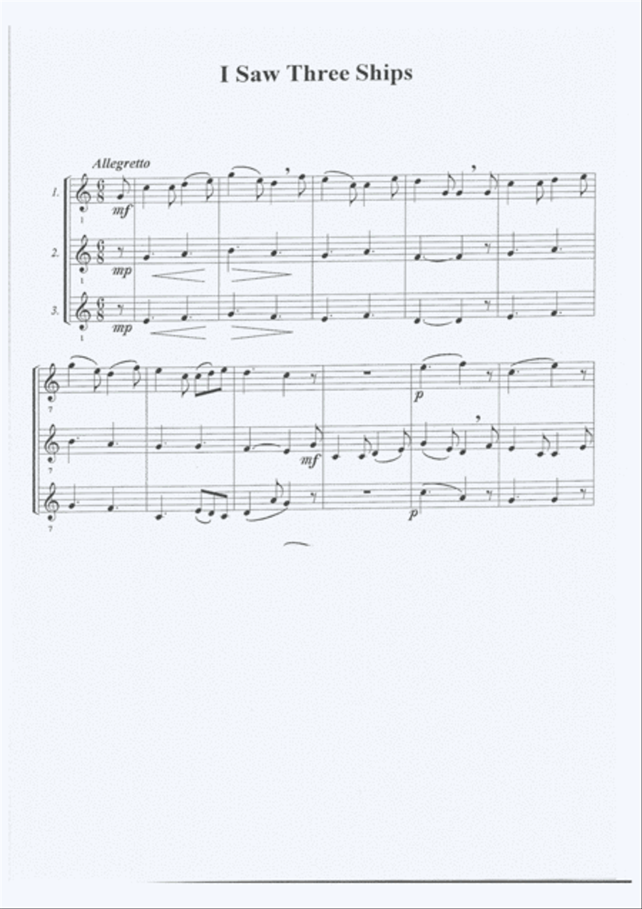 Christmas Clarinet Clarinet Trio scores gallery preview page 3