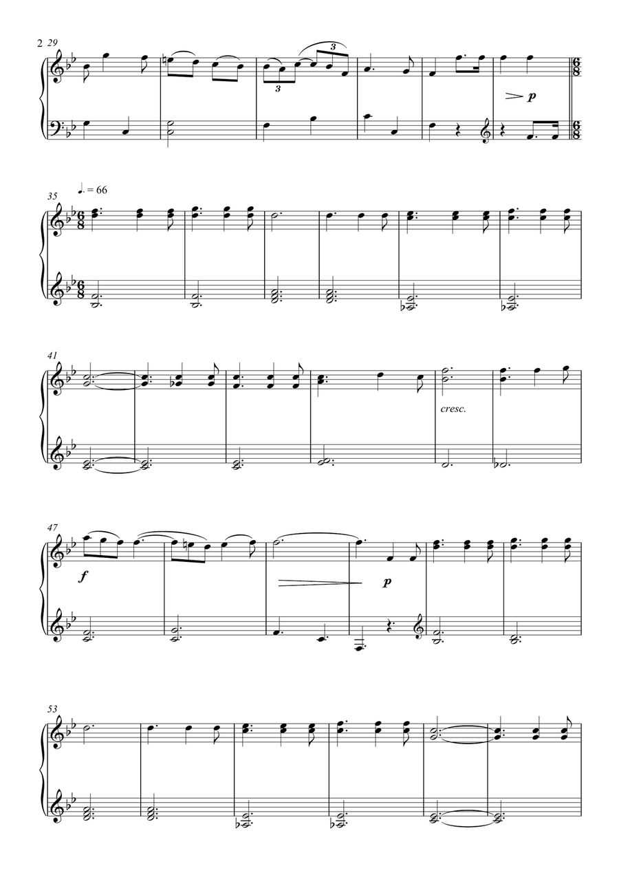 Easter Hymn (from Cavalleria Rusticana) Easy Piano scores gallery preview page 2