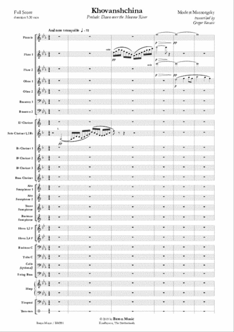 Khovanshchina Concert Band scores gallery preview page 2