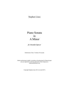 Piano Sonata in A Minor