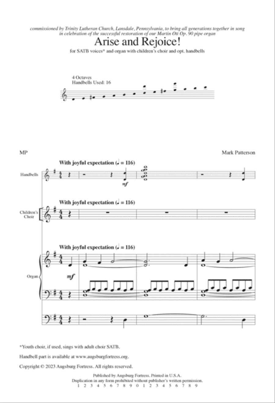 Arise and Rejoice! 4-Part scores gallery preview page 2