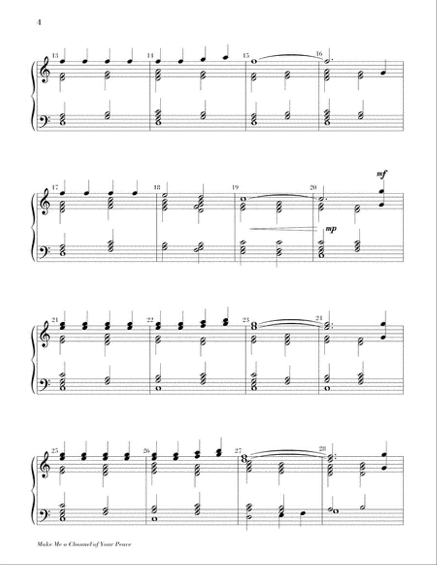 Make Me a Channel of Your Peace-3 oct.-Digital Download 3-Octaves scores gallery preview page 4