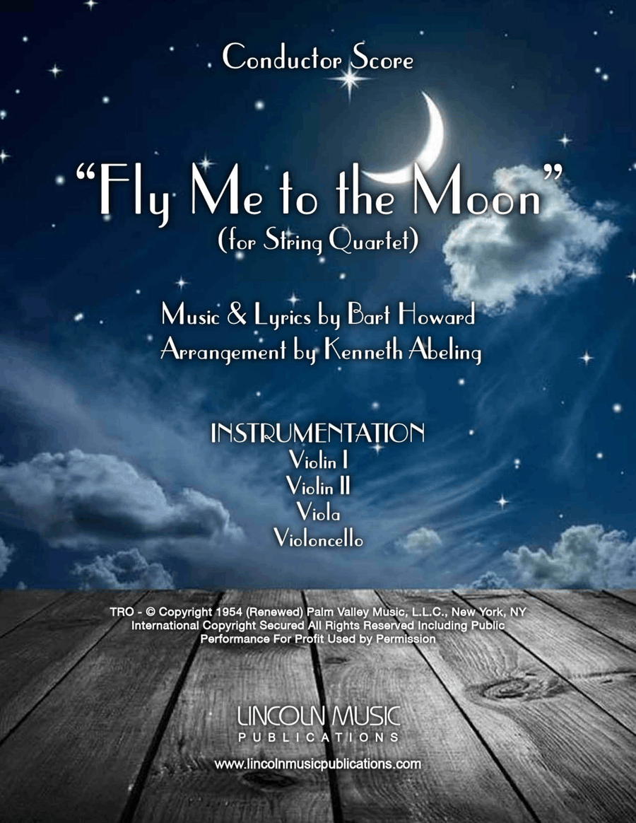 Fly Me To The Moon (in Other Words) String Quartet scores gallery preview page 1