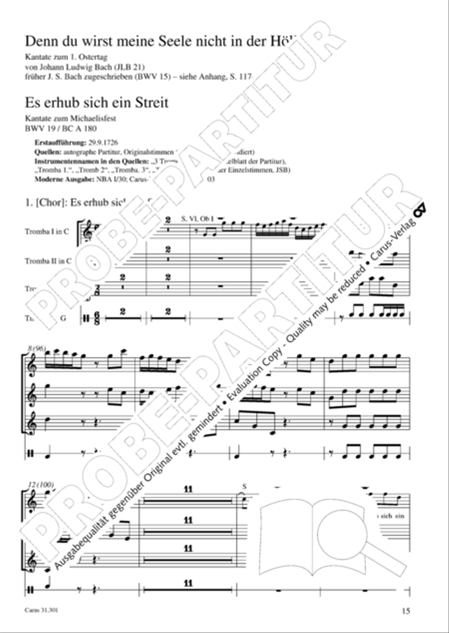 Bach for Brass 1: Cantatas I Voice scores gallery preview page 24