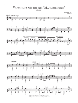 Variations On The Air 'Marlborough', Op.28
