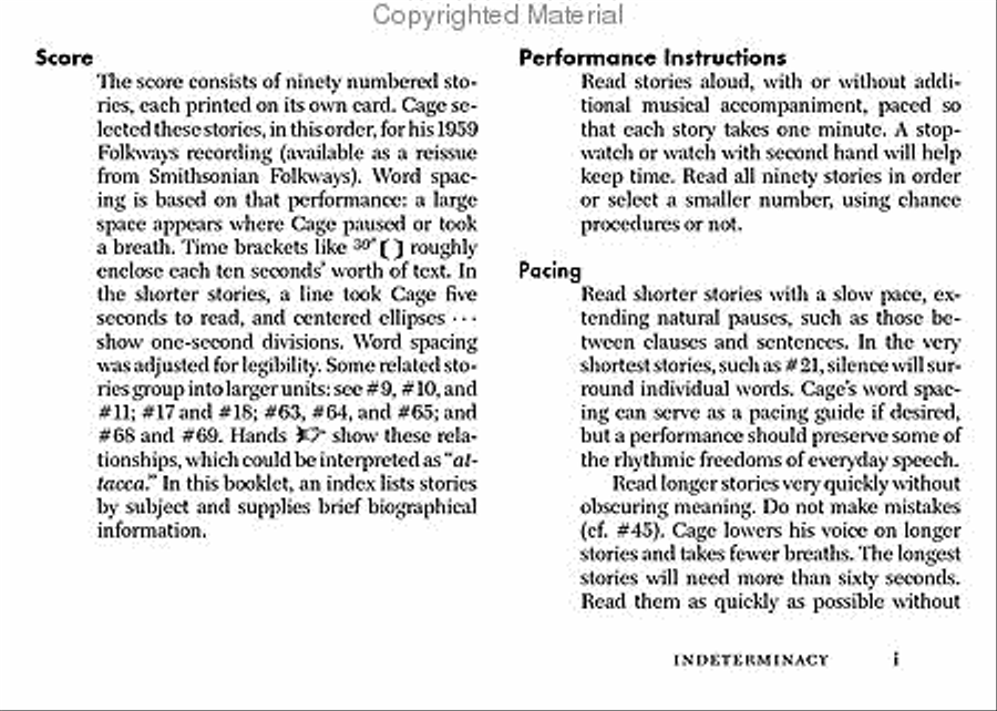 Indeterminacy - Ninety Stories