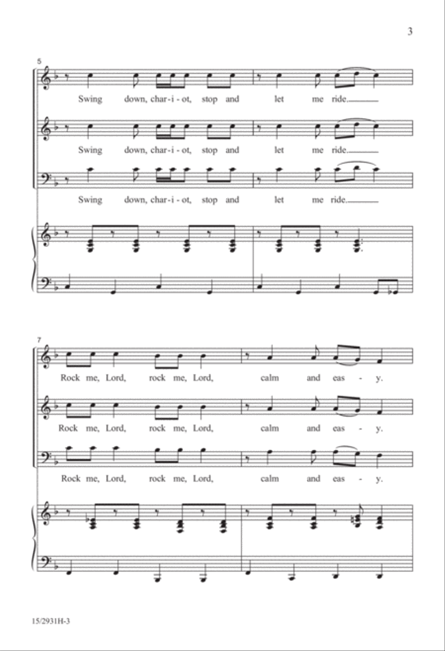 Swing Down, Ezekiel! Swing Down, Ezekiel! 3-Part scores gallery preview page 3