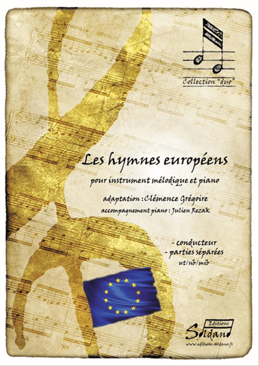 Les Hymnes Europeens Flute Solo scores gallery preview page 1