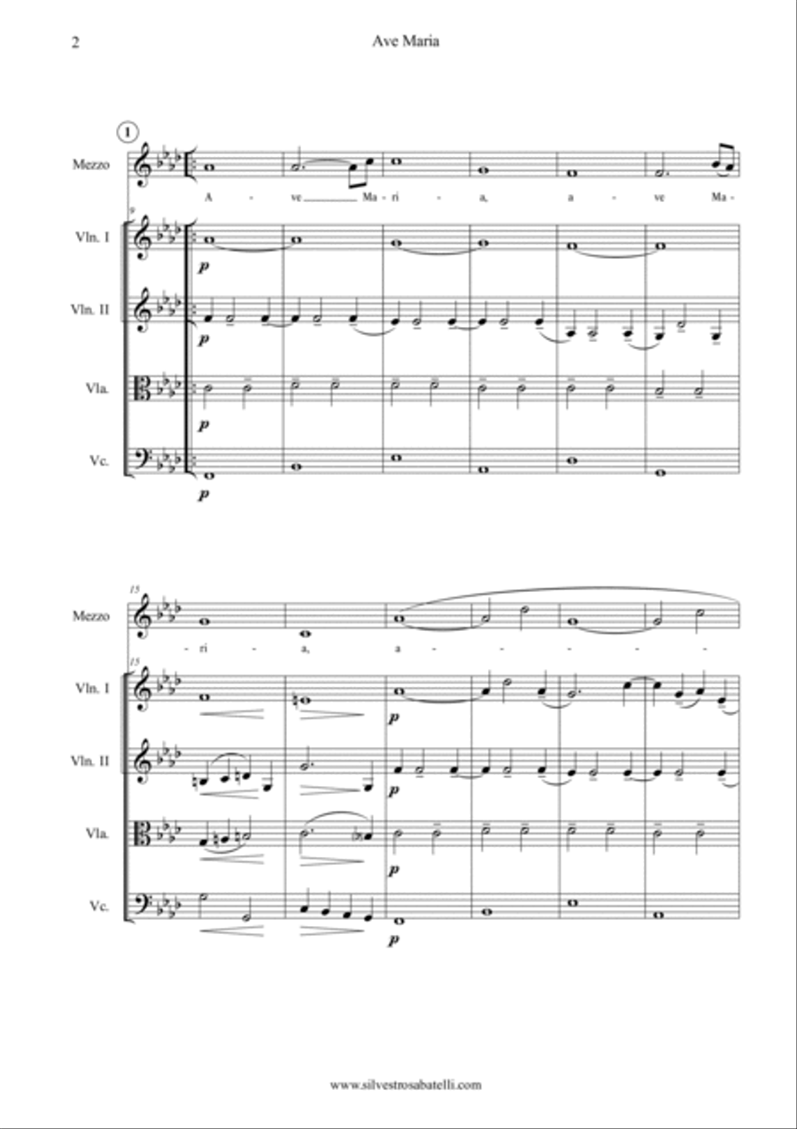 Ave Maria - Giulio Caccini Chamber Orchestra scores gallery preview page 3