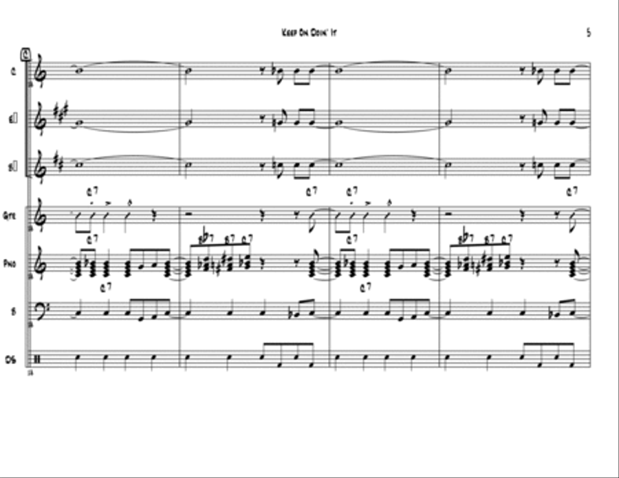 Keep On Doin' It Keep On Doin' It Jazz Ensemble scores gallery preview page 6