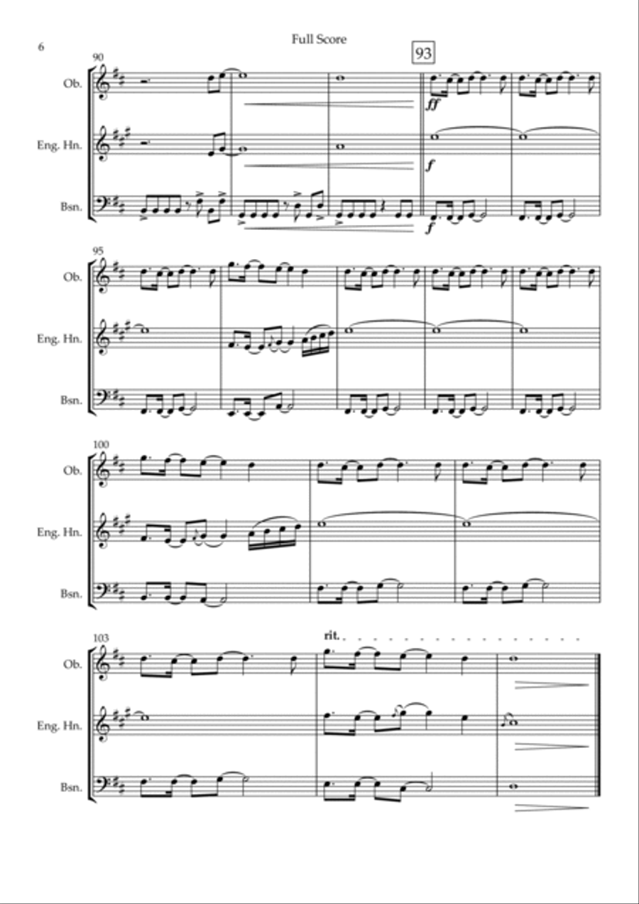 Without You Woodwind Trio scores gallery preview page 6