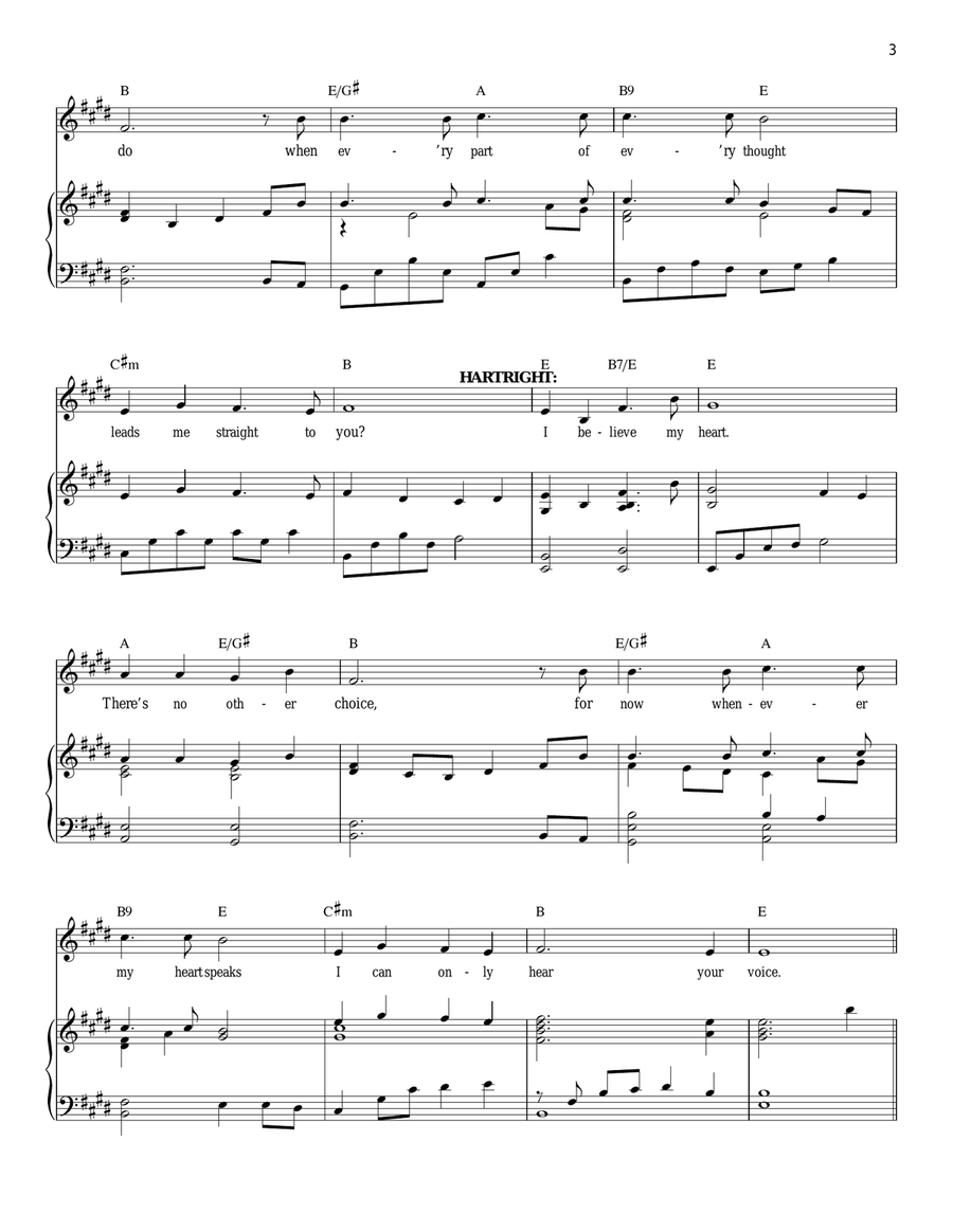 I Believe My Heart (from The Woman In White) Piano, Vocal scores gallery preview page 3