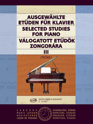 Book cover for Ausgewählte Etüden III für Klavier