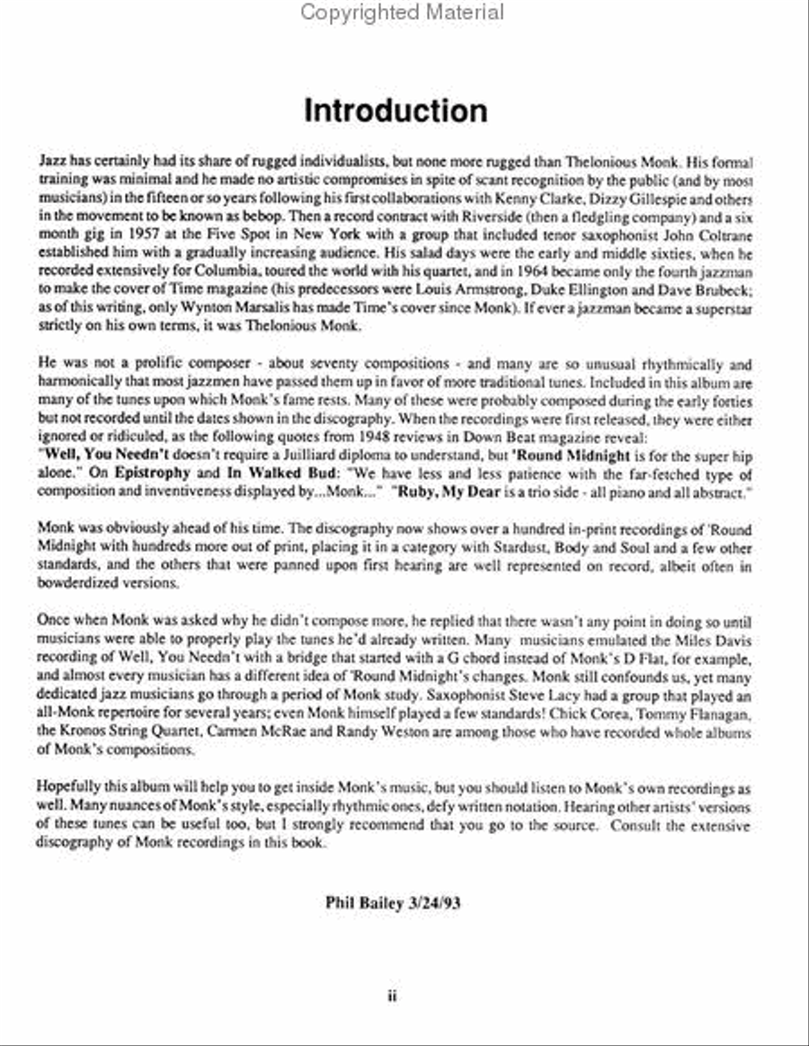 Volume 56 - Thelonious Monk Voice scores gallery preview page 3