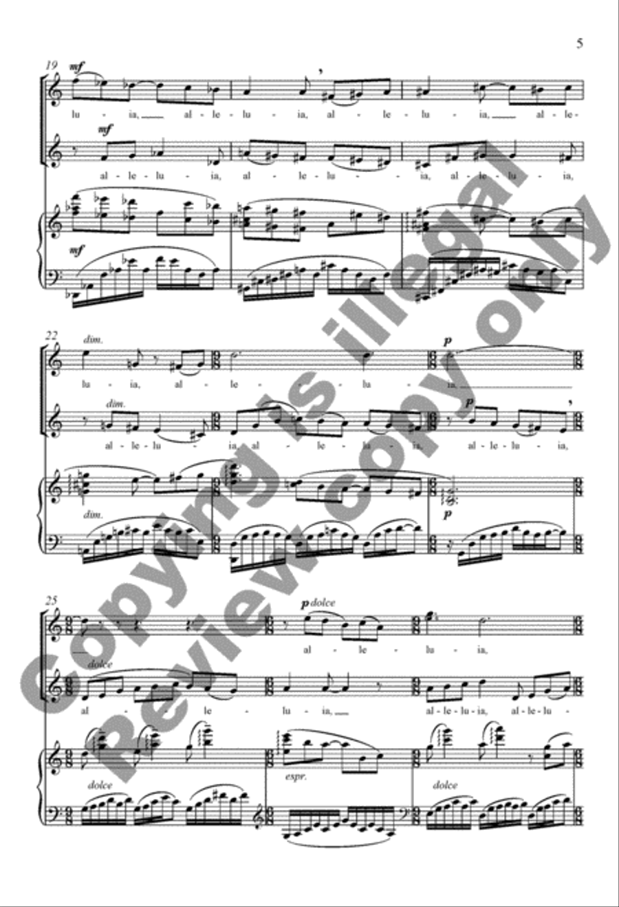 A Quiet Alleluia SA scores gallery preview page 11
