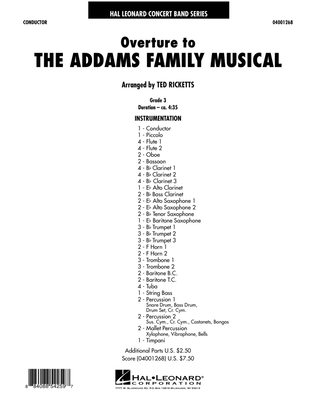 Book cover for Overture to The Addams Family Musical - Full Score