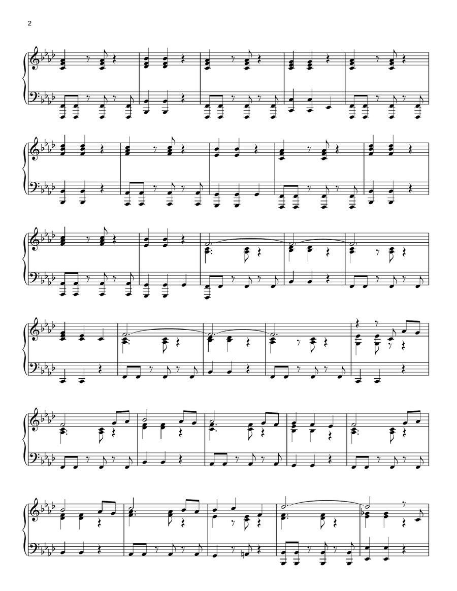 Battlefield Theme Piano Solo scores gallery preview page 2