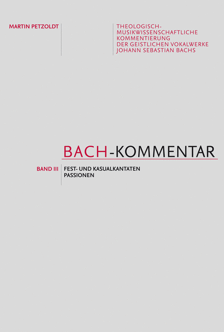 Bach-Kommentar, Volume III