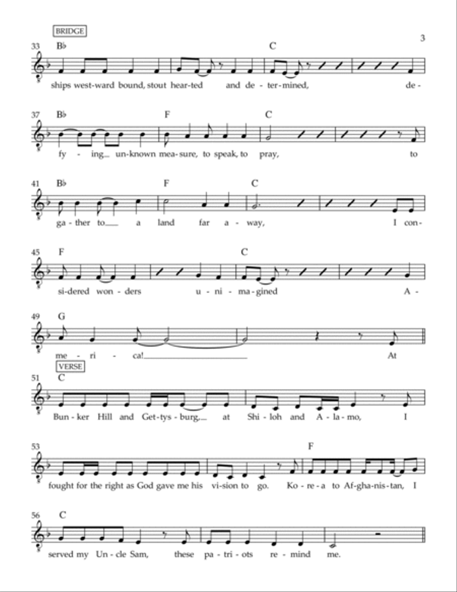 I Am American Piano Solo scores gallery preview page 3