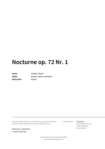 Nocturne op. 72 Nr. 1 image number null