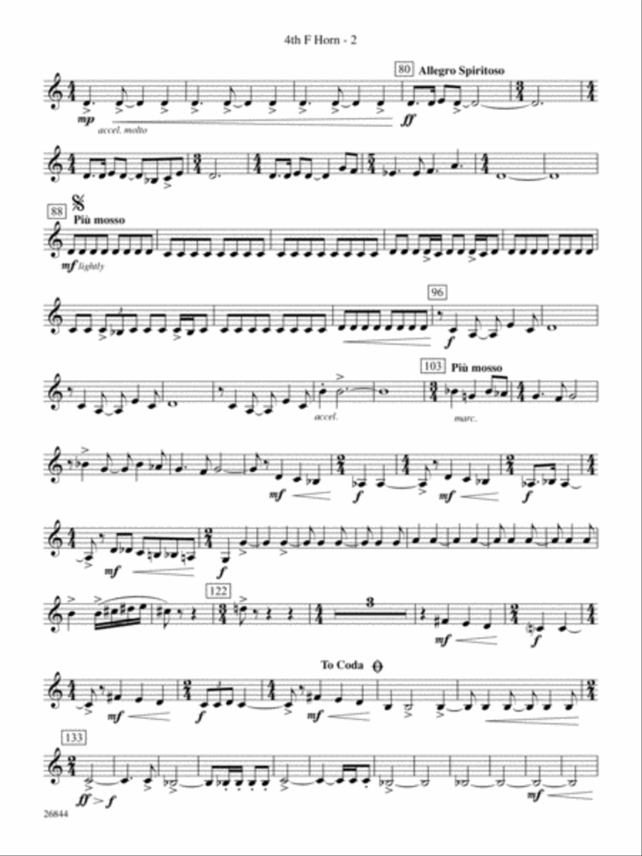 Foundation: 4th F Horn Concert Band scores gallery preview page 2