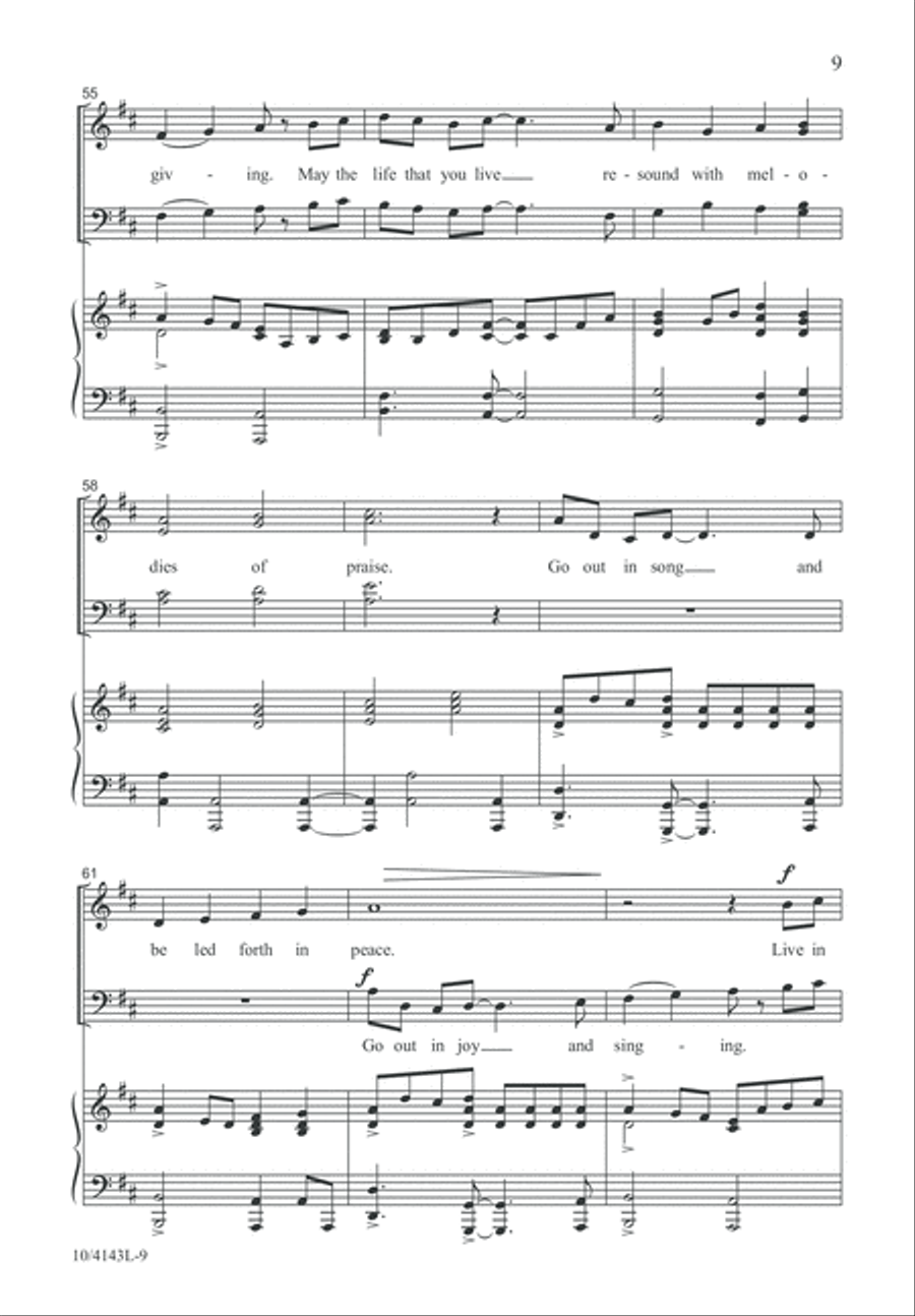 Go Out in Song! 4-Part scores gallery preview page 10