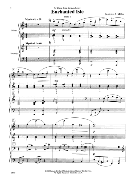 Enchanted Isle - Piano Quartet (2 Pianos, 8 Hands)