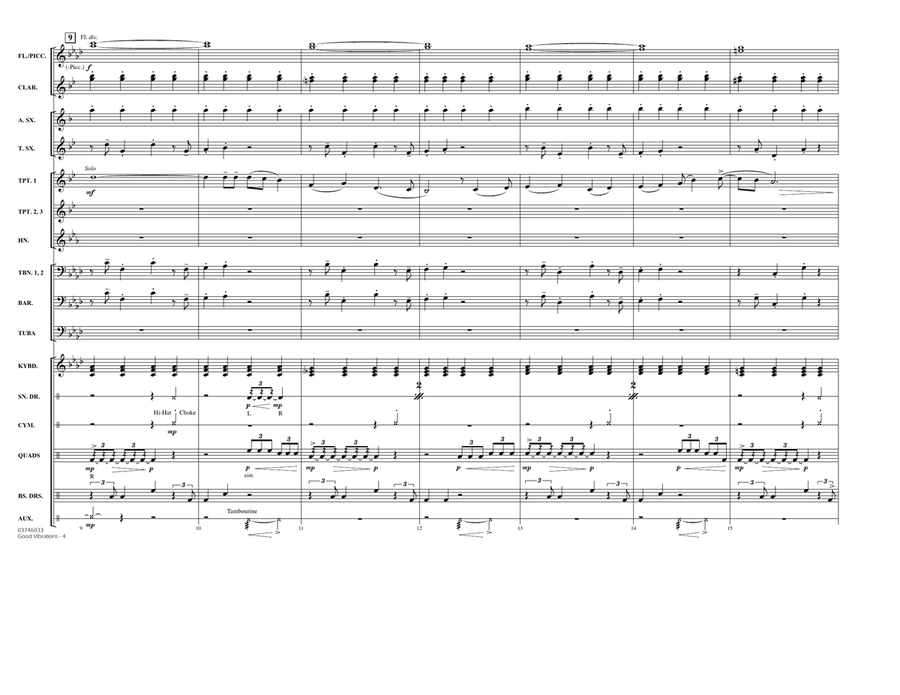Good Vibrations - Conductor Score (Full Score) Marching Band scores gallery preview page 3