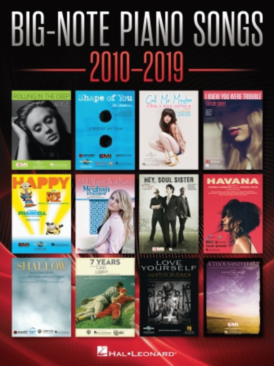 Big-Note Piano Songs 2010-2019 Easy Piano scores gallery preview page 1