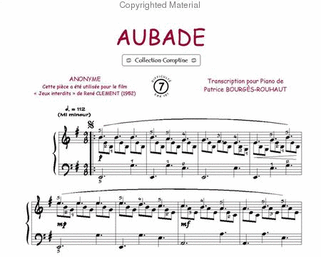 Aubade (Jeux interdits) (Collection CrocK'MusiC) image number null