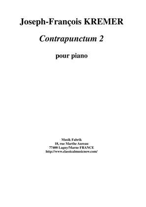 Joseph-François Kremer: Contrapunctum 2 for piano