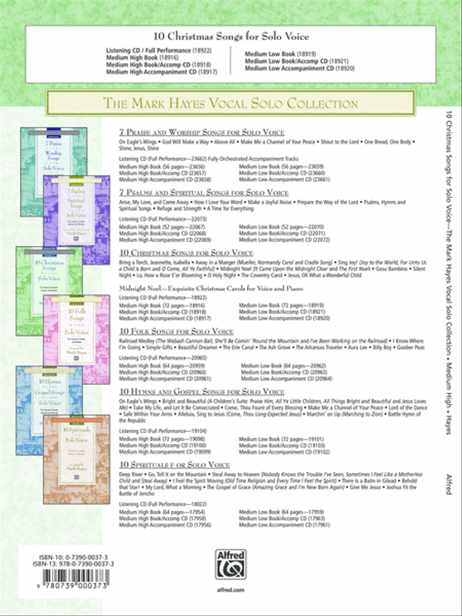The Mark Hayes Vocal Solo Collection -- 10 Christmas Songs for Solo Voice Medium-High Voice scores gallery preview page 2