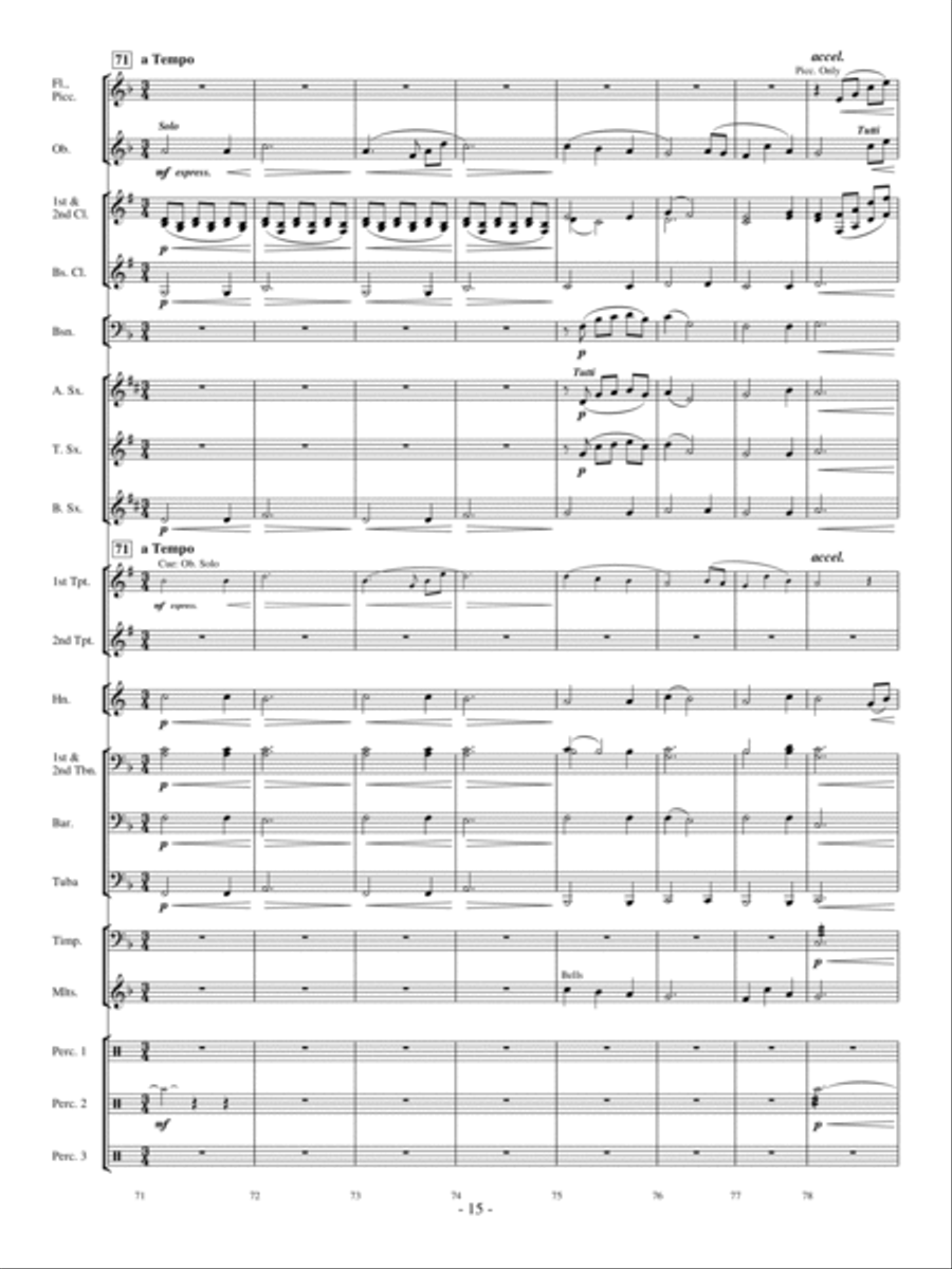The Witch and the Saint Concert Band scores gallery preview page 14