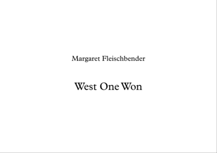 West One Won 4-Part scores gallery preview page 1