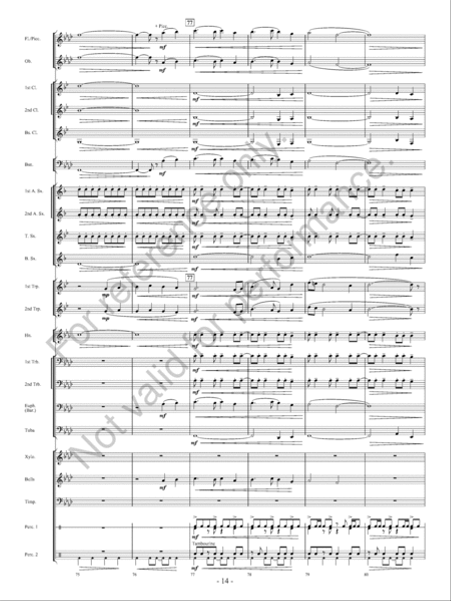 On The Banks… Concert Band scores gallery preview page 15