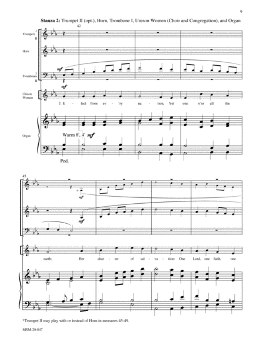 The Church's One Foundation 4-Part scores gallery preview page 4