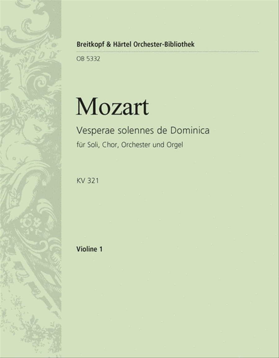 Vesperae solennes de Dominica K. 321 4-Part scores gallery preview page 1