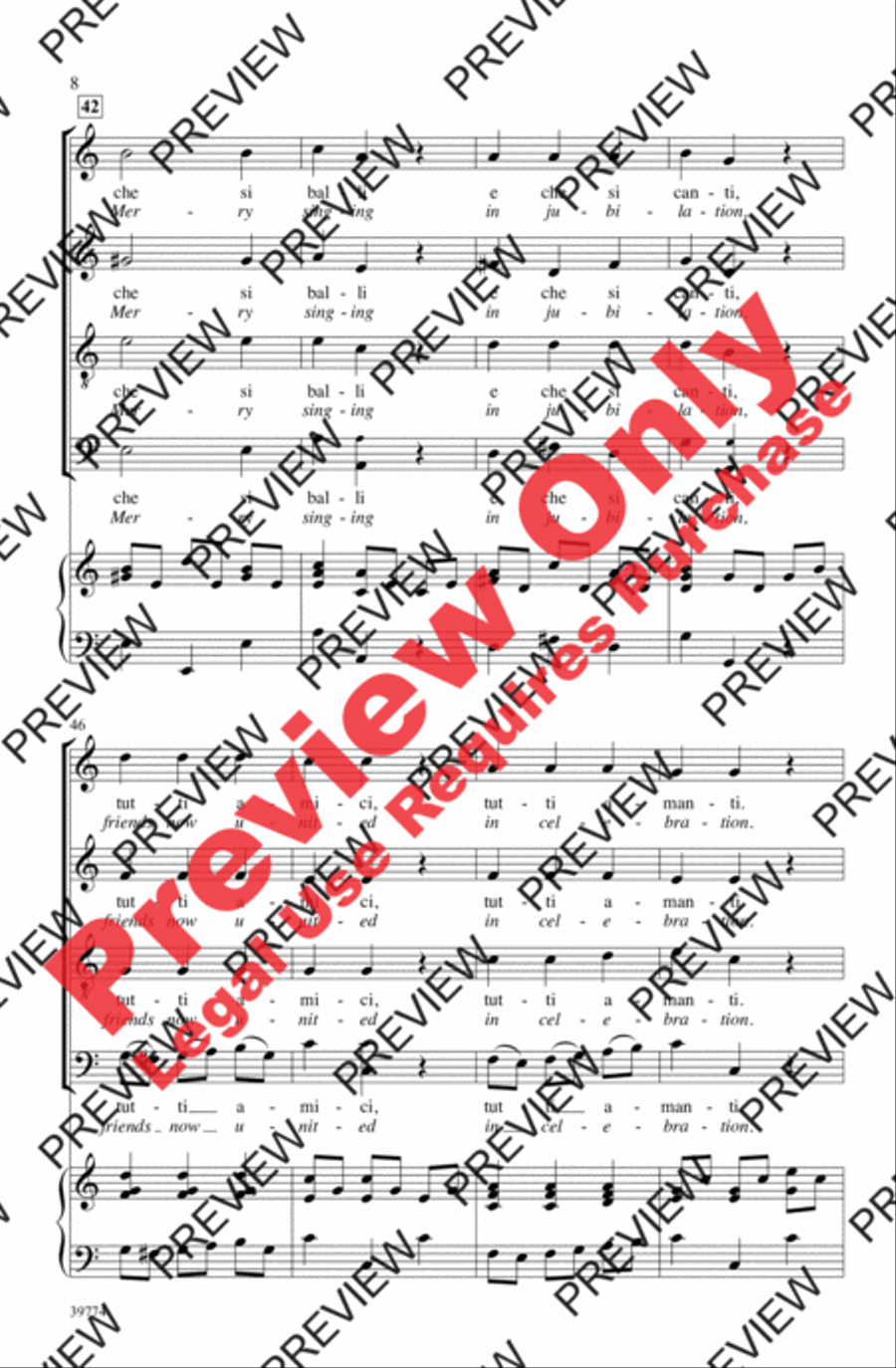Viva Amore 4-Part scores gallery preview page 7