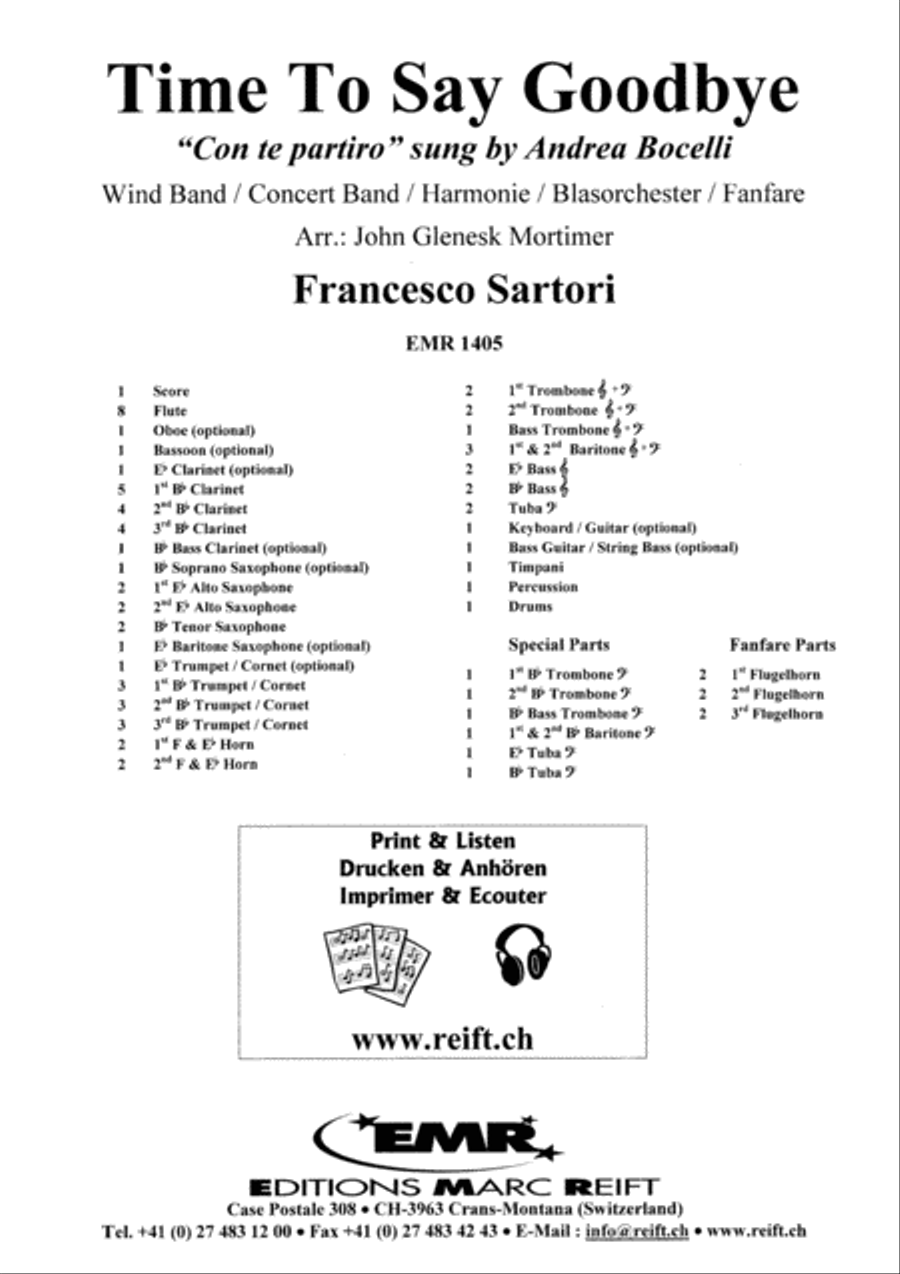Time To Say Goodbye Time To Say Goodbye Concert Band scores gallery preview page 2