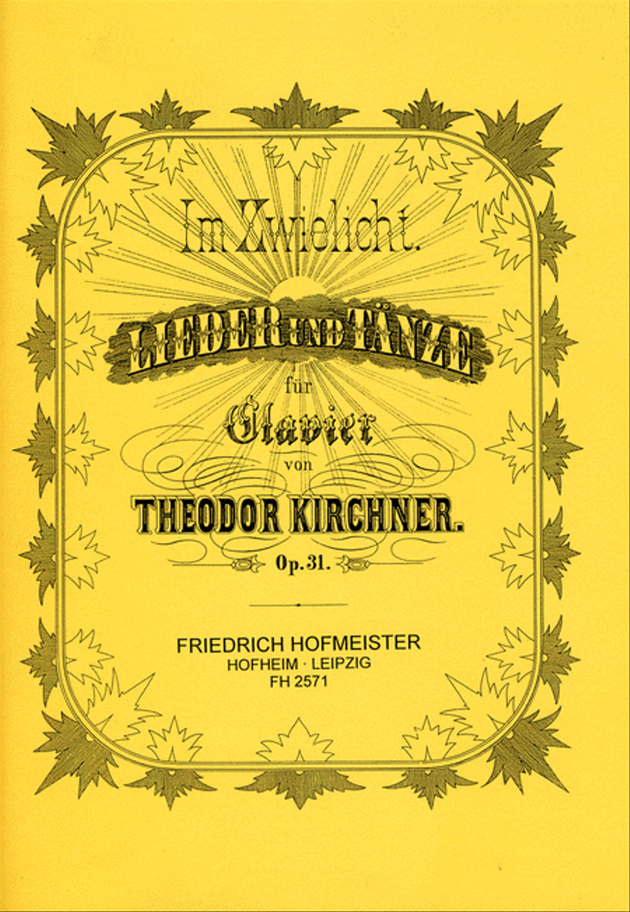Zwielicht op. 31 Zwielicht op. 31 Piano Solo scores gallery preview page 1