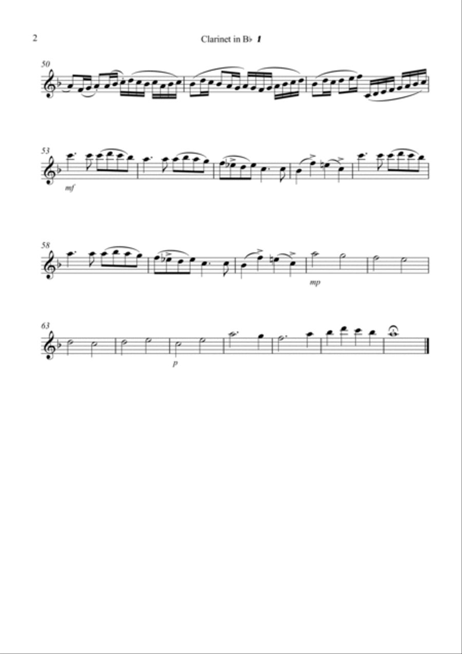 Pachelbel's Cannon - for Clarinet Quintet & Bass Clarinet Clarinet Quintet scores gallery preview page 2