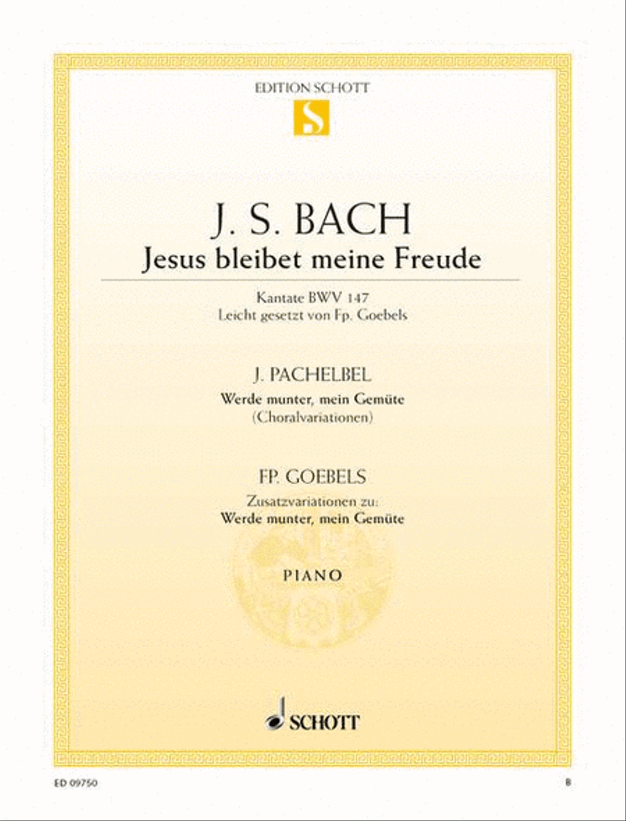 Jesus bleibet meine Freude / Werde munter, mein Gemut, BWV 147 Piano Solo scores gallery preview page 1