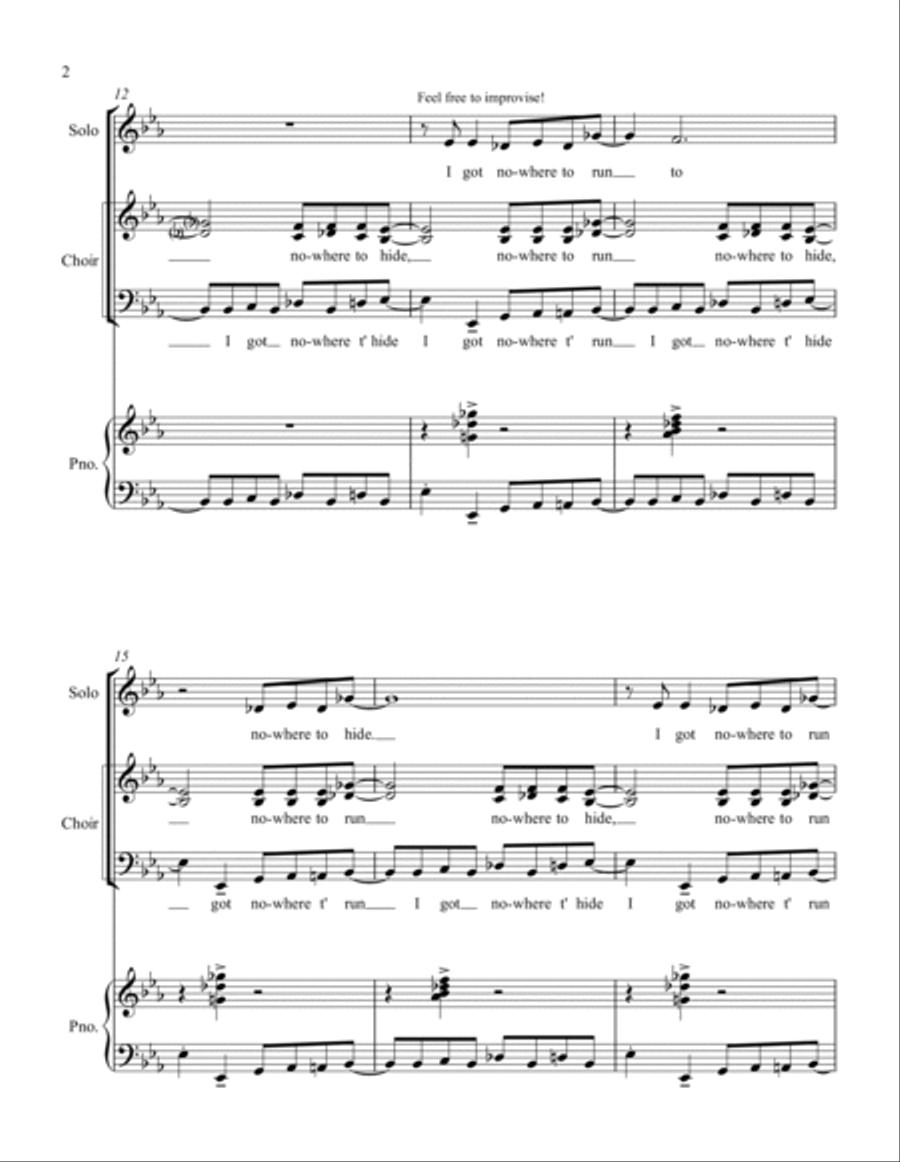 Nowhere To Run 4-Part scores gallery preview page 2
