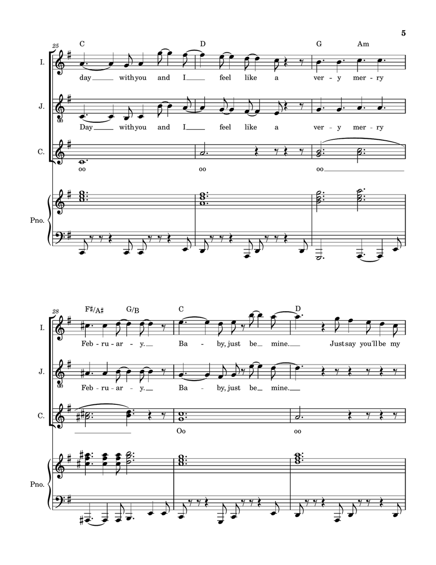 Christmas Valentine Piano, Vocal, Guitar scores gallery preview page 6