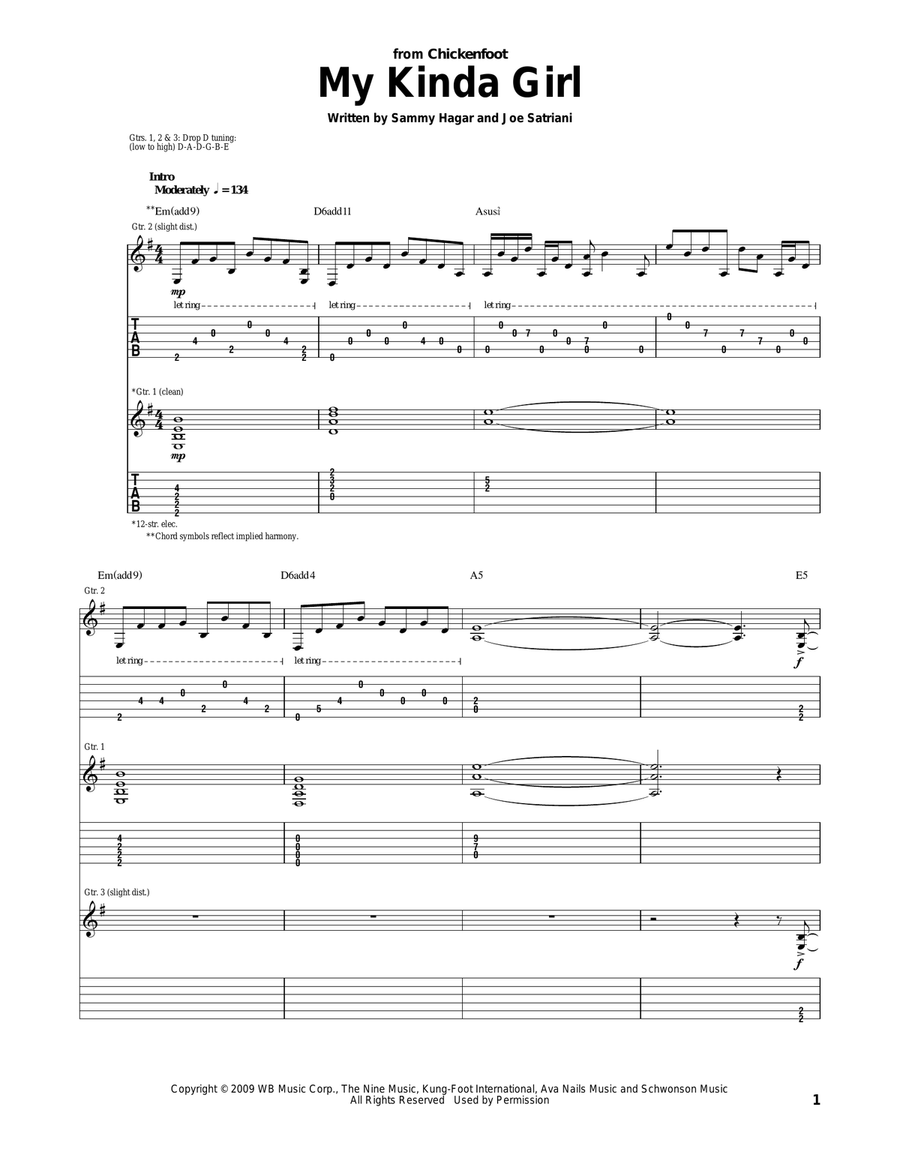 My Kinda Girl Acoustic Guitar scores gallery preview page 1