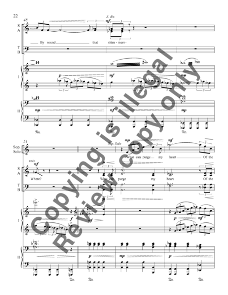 Afro-American Fragments: 4. Song for Billie Holiday 4-Part scores gallery preview page 21