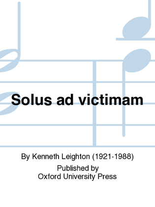 Book cover for Solus ad victimam