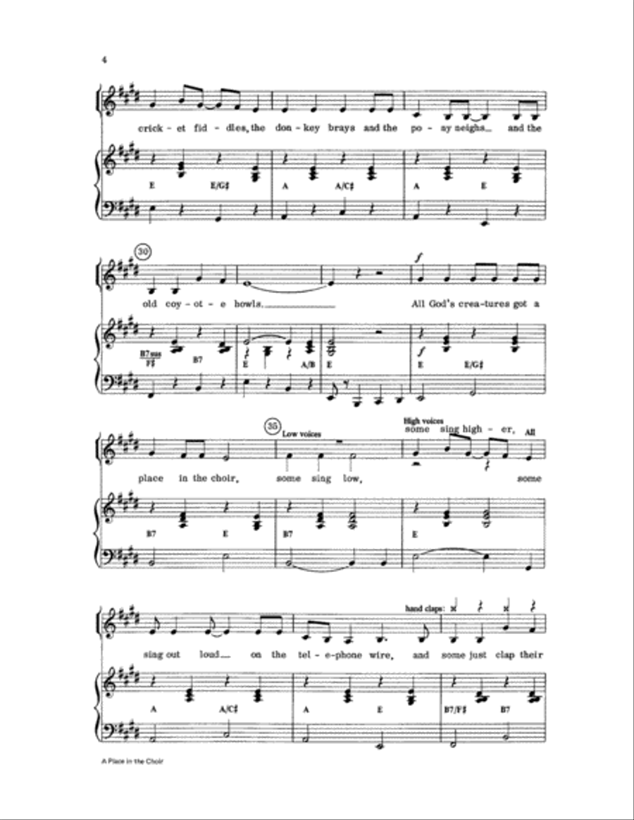 A Place in the Choir 2-Part scores gallery preview page 4