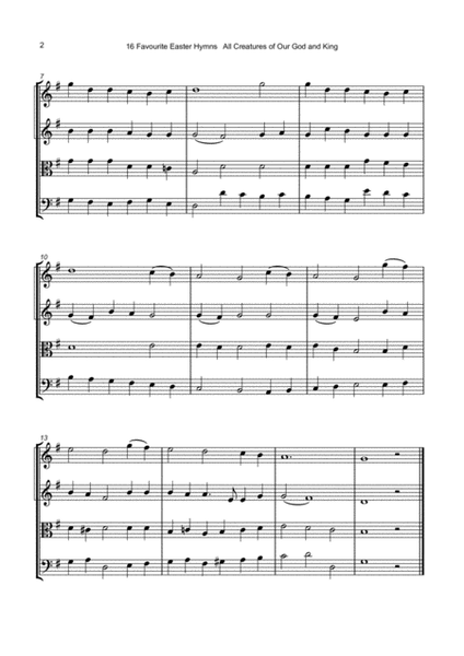 16 Favourite Easter Hymns for String Quartet