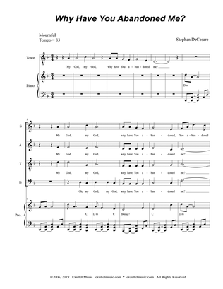 Why Have You Abandoned Me? (for SATB)